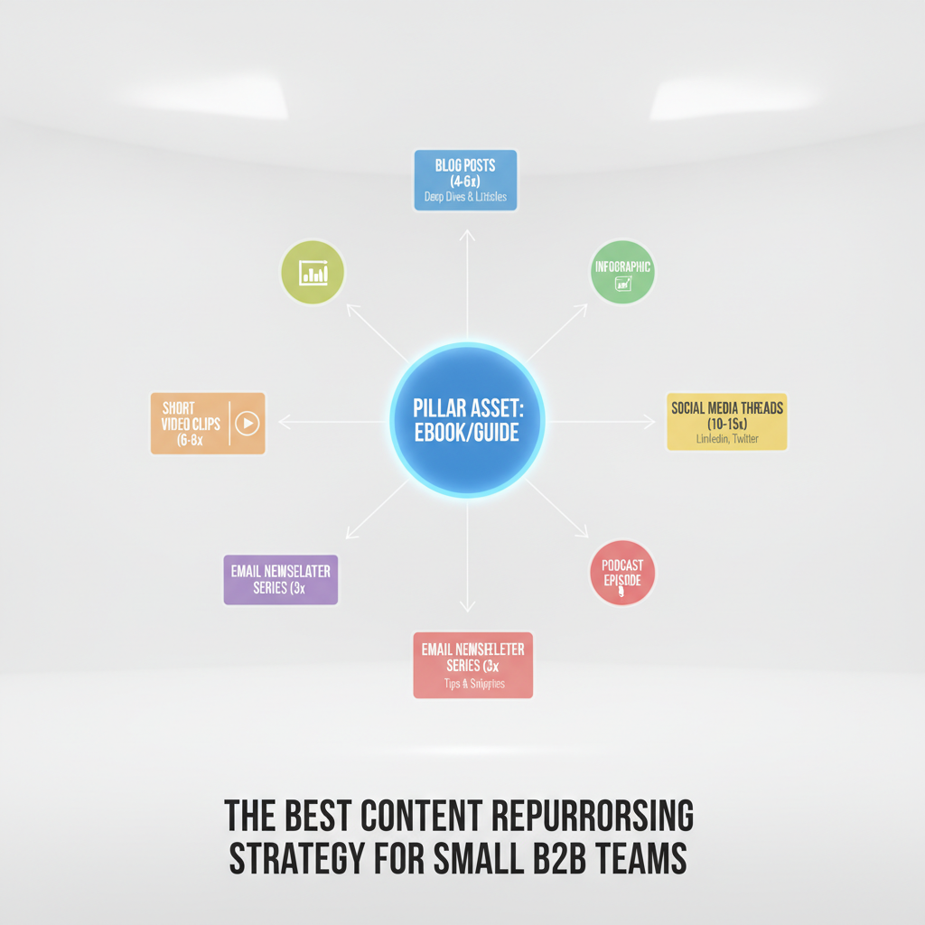 Content pillar hub and spoke strategy diagram