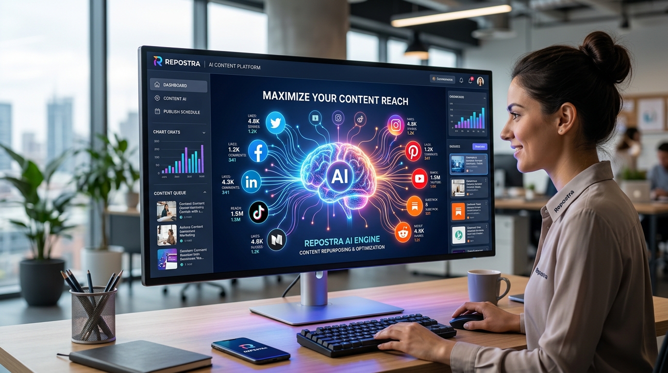 AI powered centralized social media distribution network