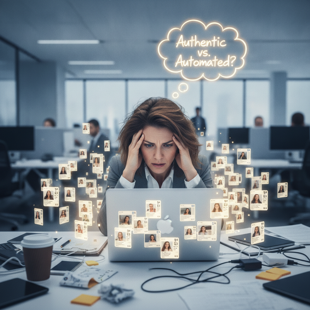 Marketing professional experiencing AI content fatigue