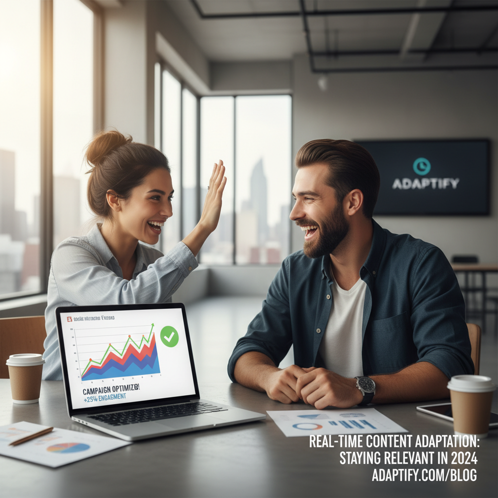 Small startup team executing agile content strategy