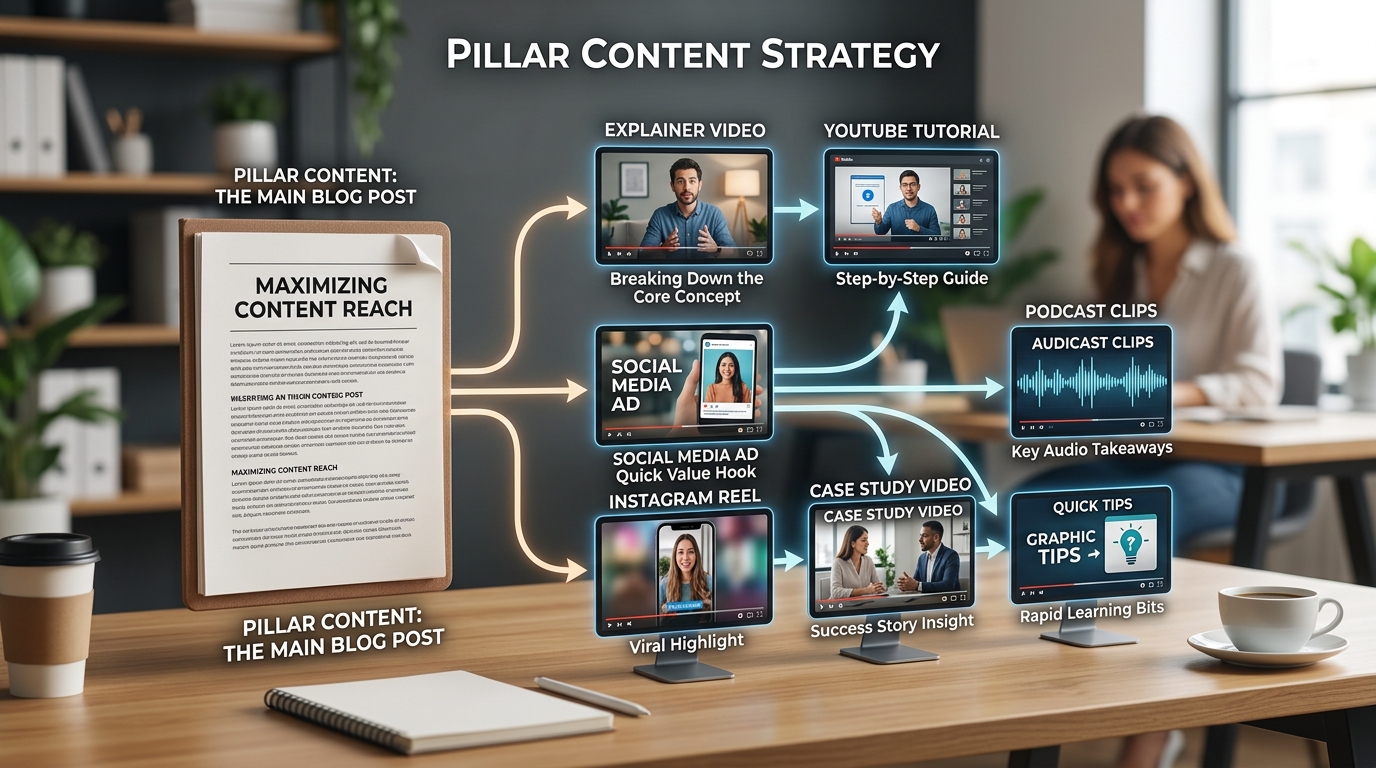 Pillar content strategy diagram