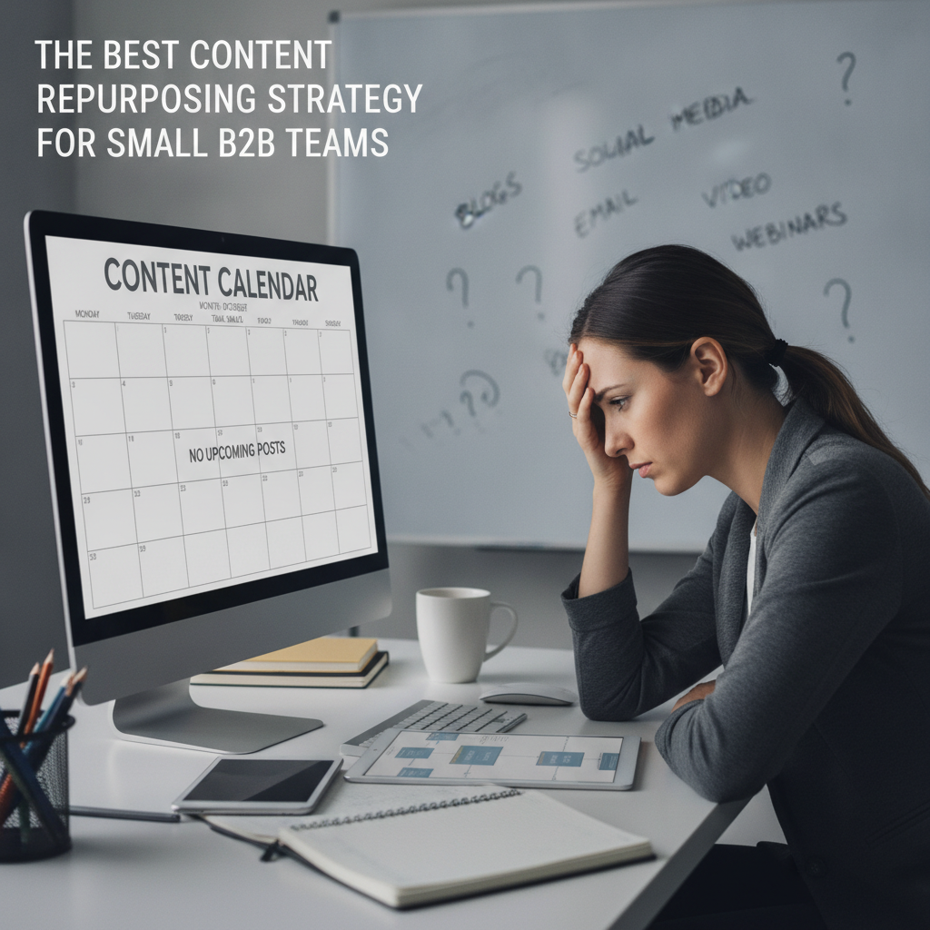 B2B marketer looking at an empty calendar