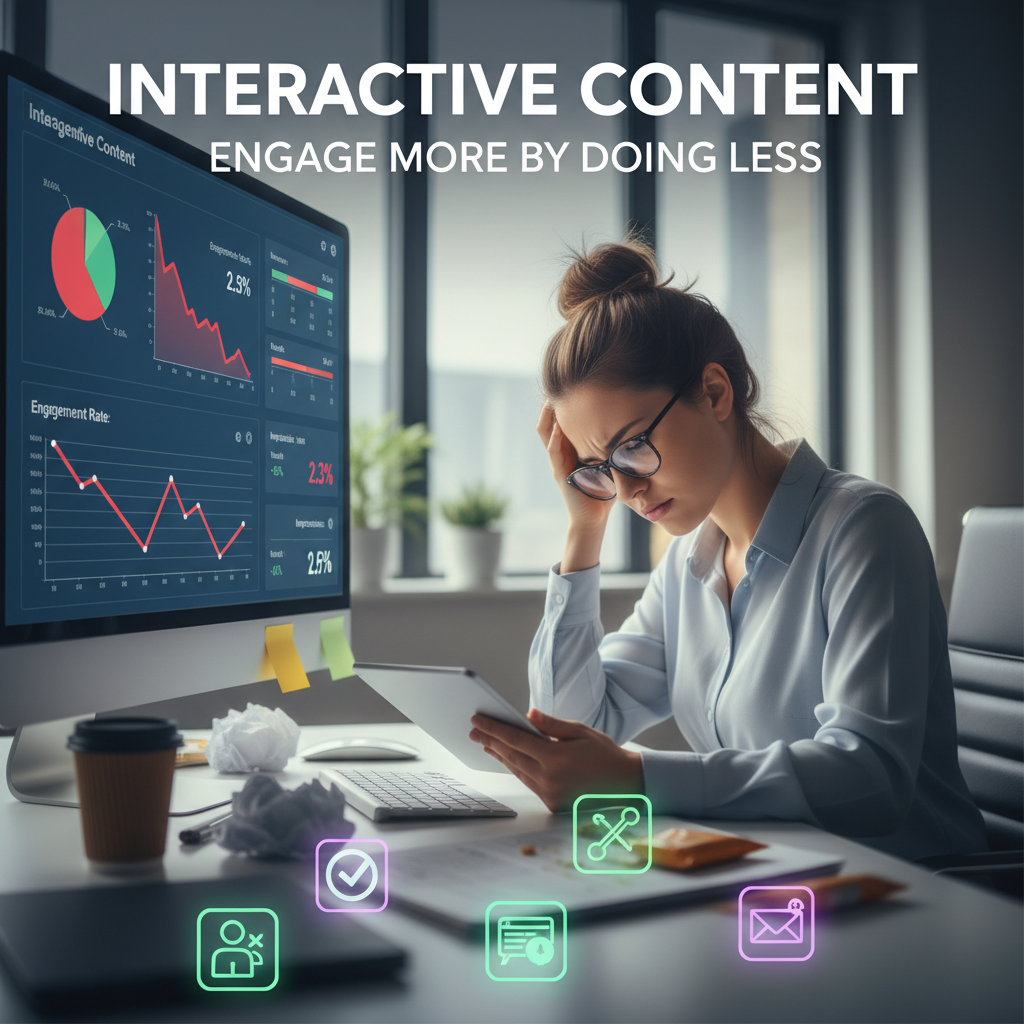 Social media manager reviewing static content performance metrics
