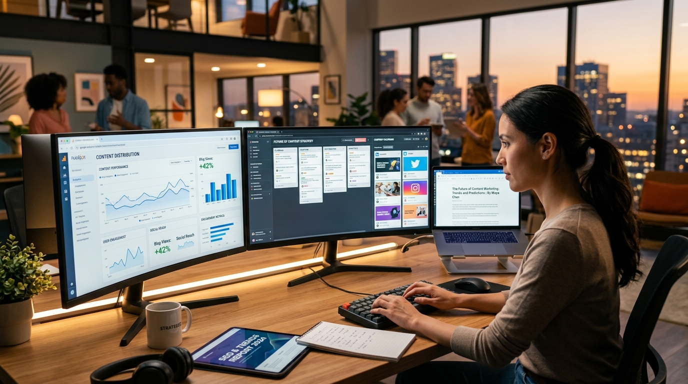 Digital workspace with multi-channel content analytics