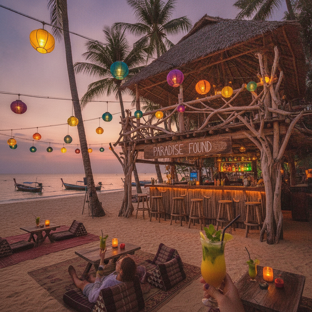 Laid-back reggae beach bar in Khlong Khong Koh Lanta