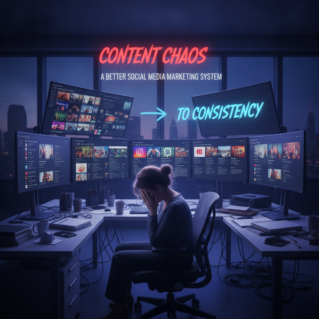 Marketing manager overwhelmed by different social media channels