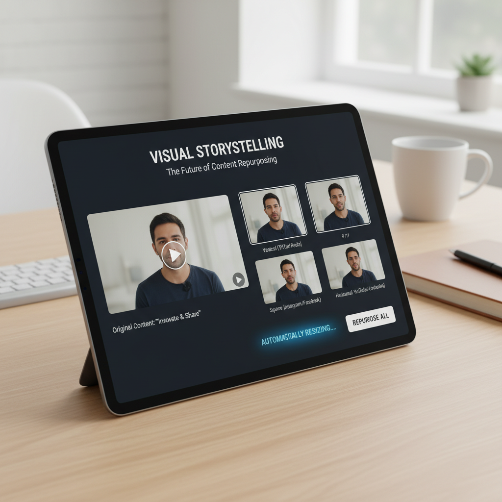 Repostra app automated resizing interface