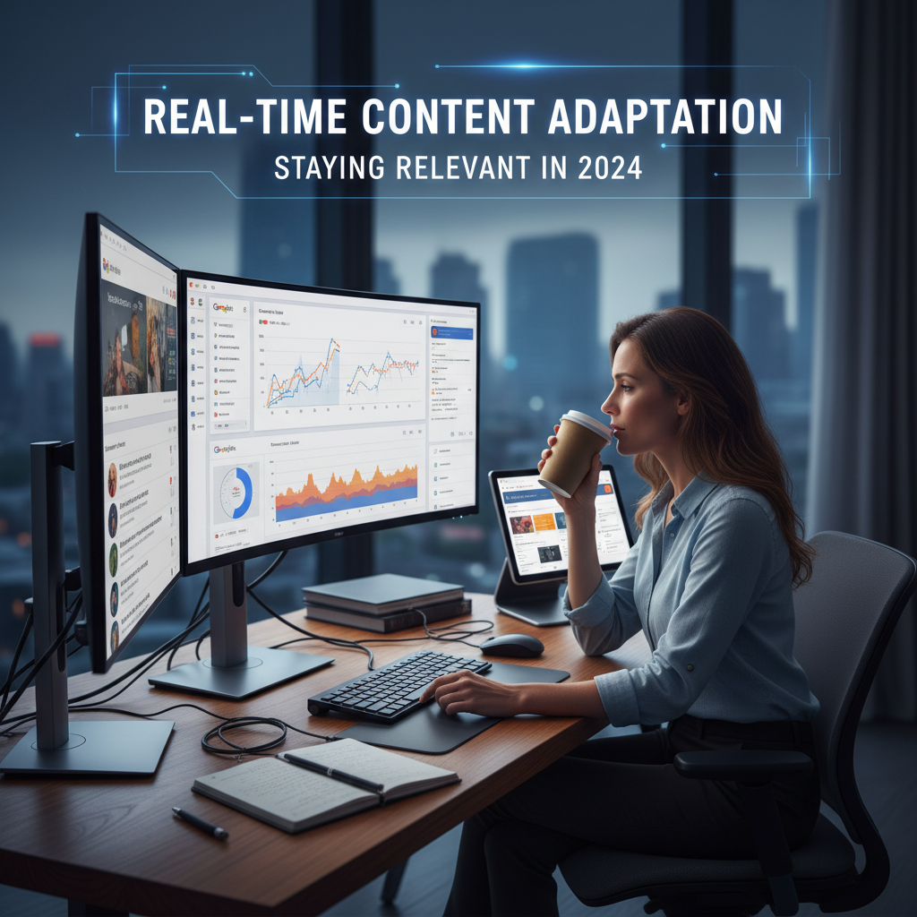 Marketer analyzing real-time content data