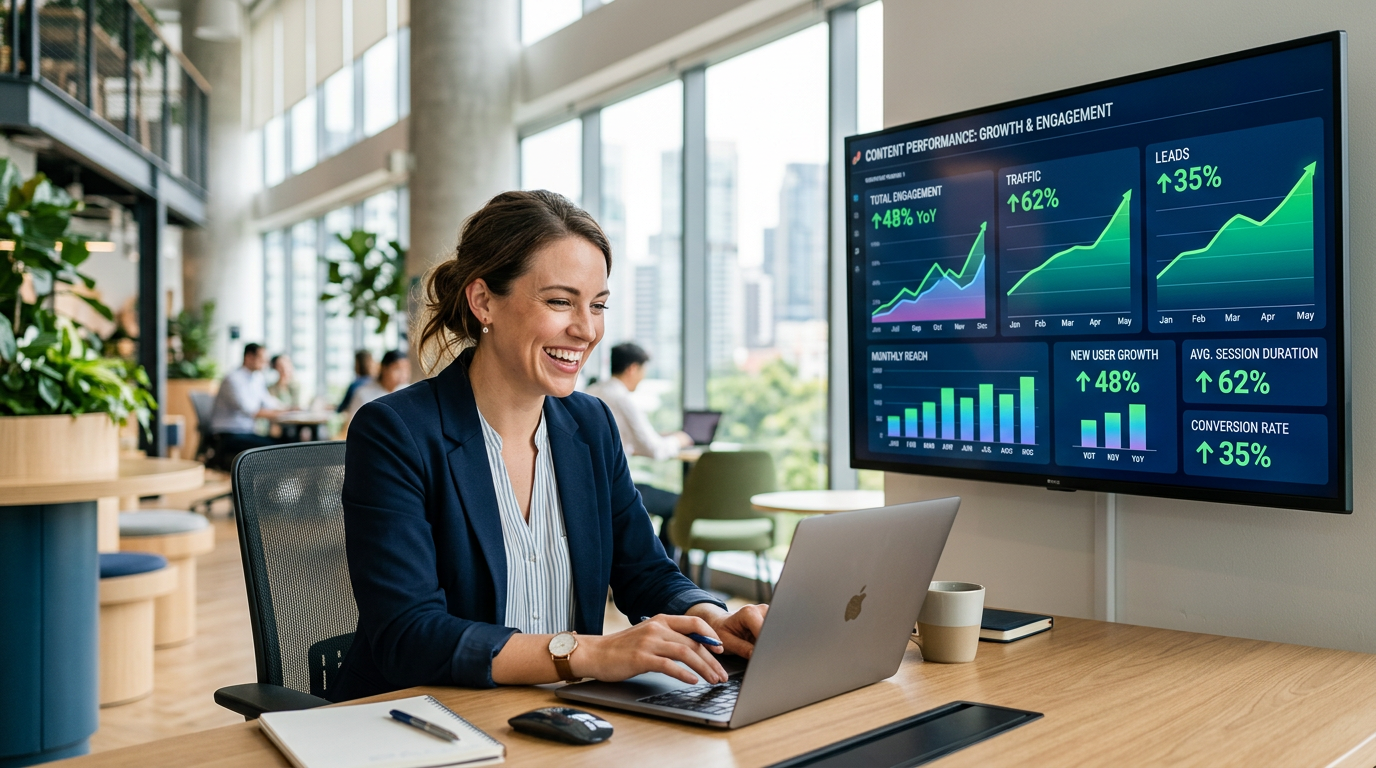 Business growth driven by AI and human marketing strategy