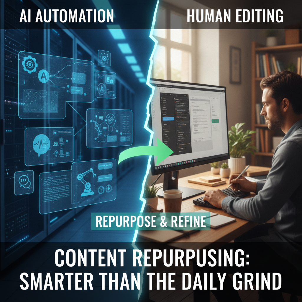 Hybrid AI and human content workflow