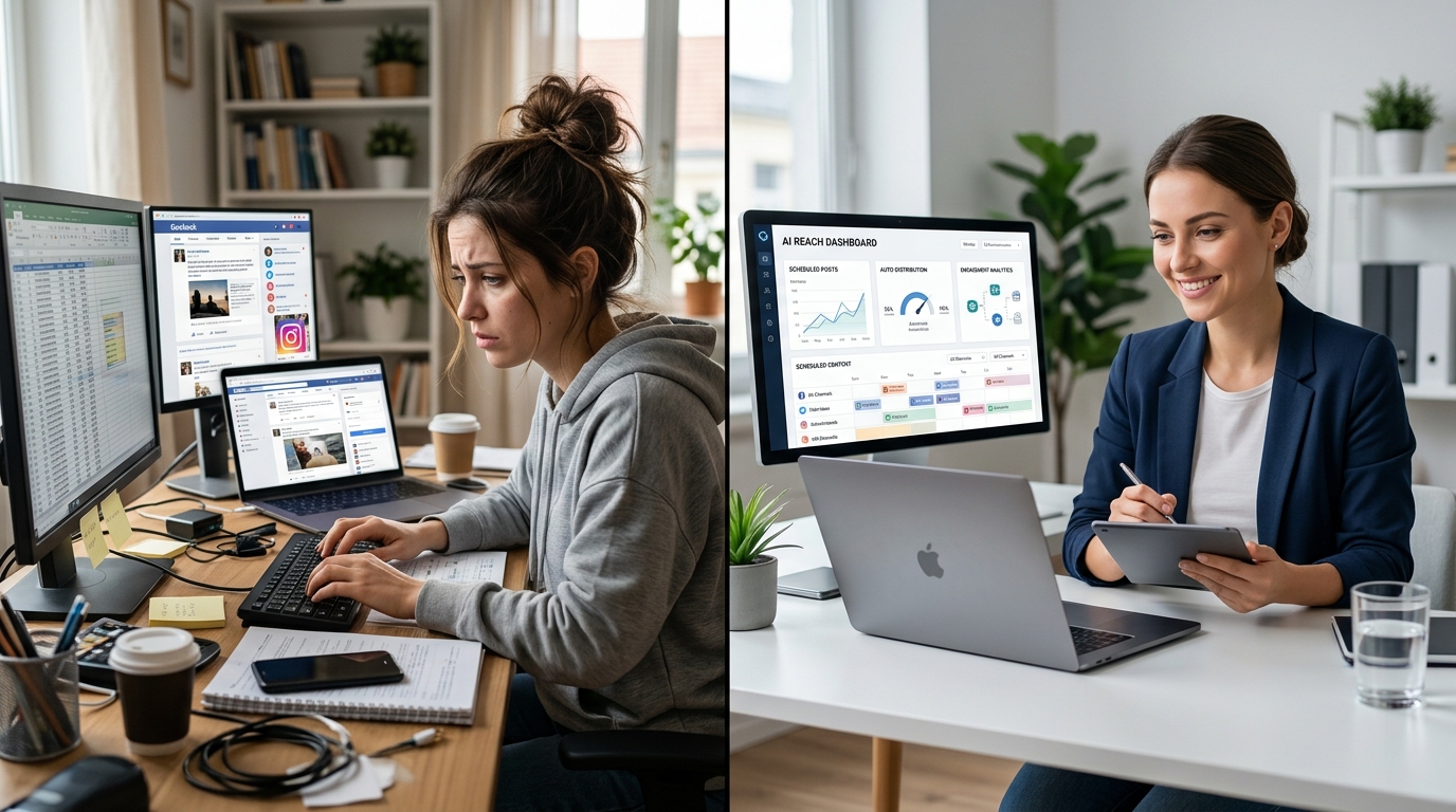 Comparison of chaotic manual distribution and streamlined automated workflow