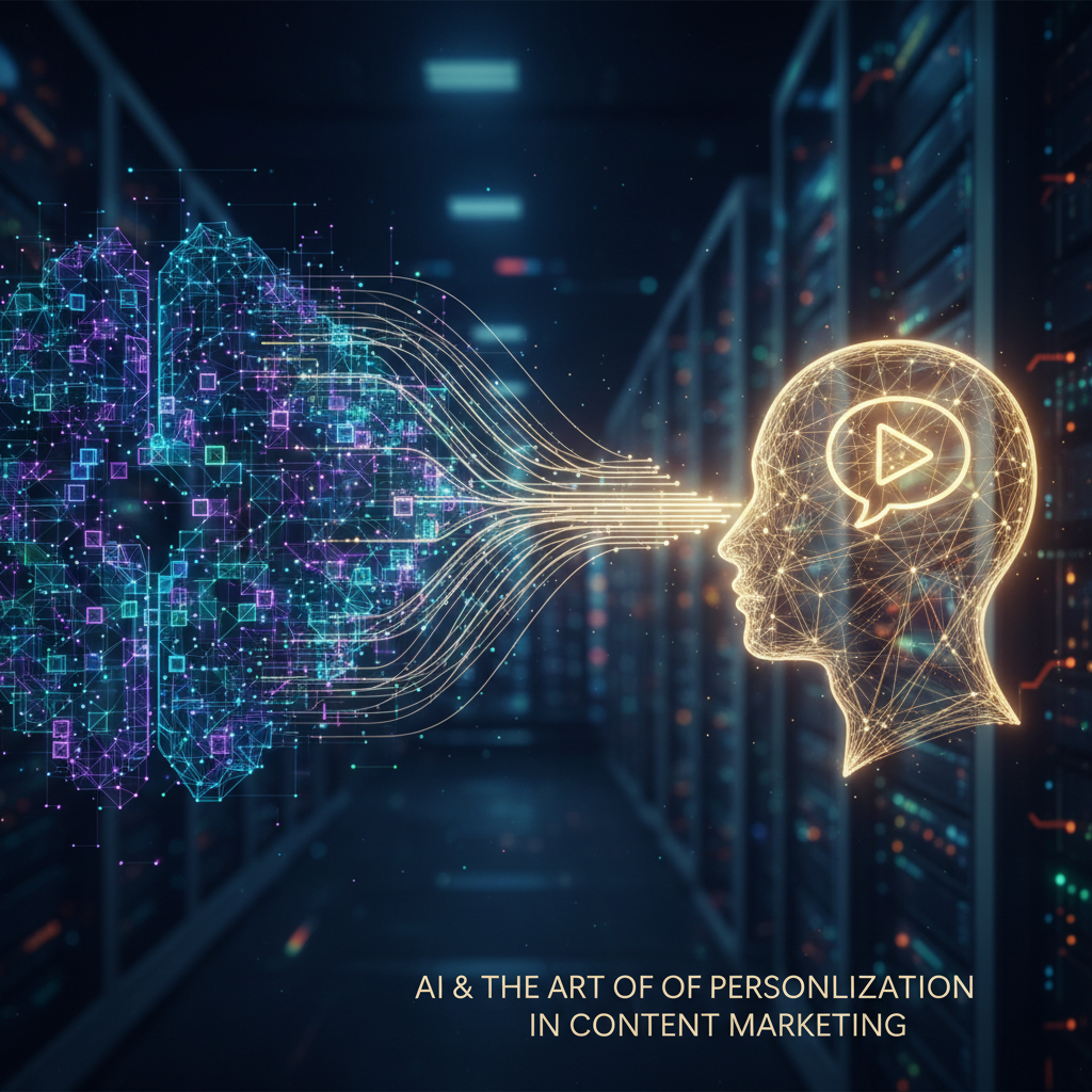 AI analyzing data points to create a unique user profile segment of one