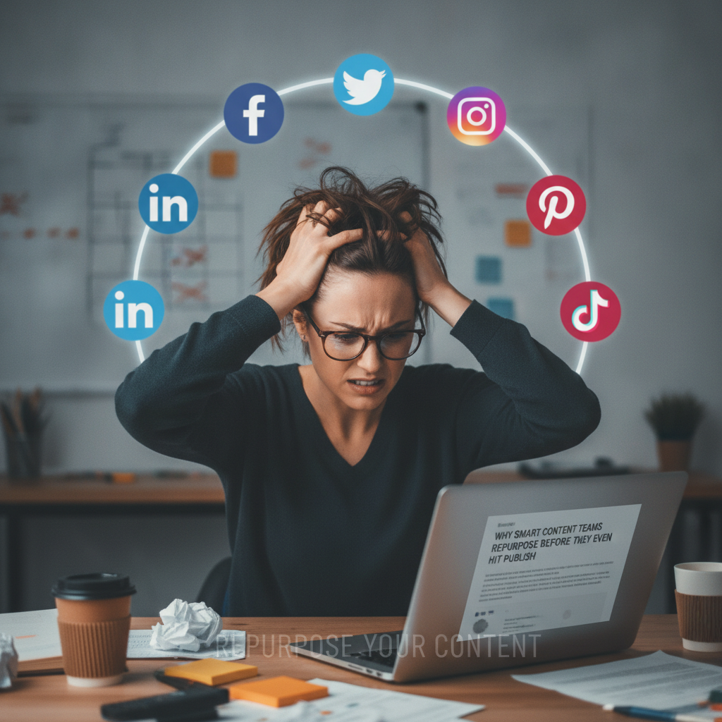 Content marketer overwhelmed by the demand for continuous content creation