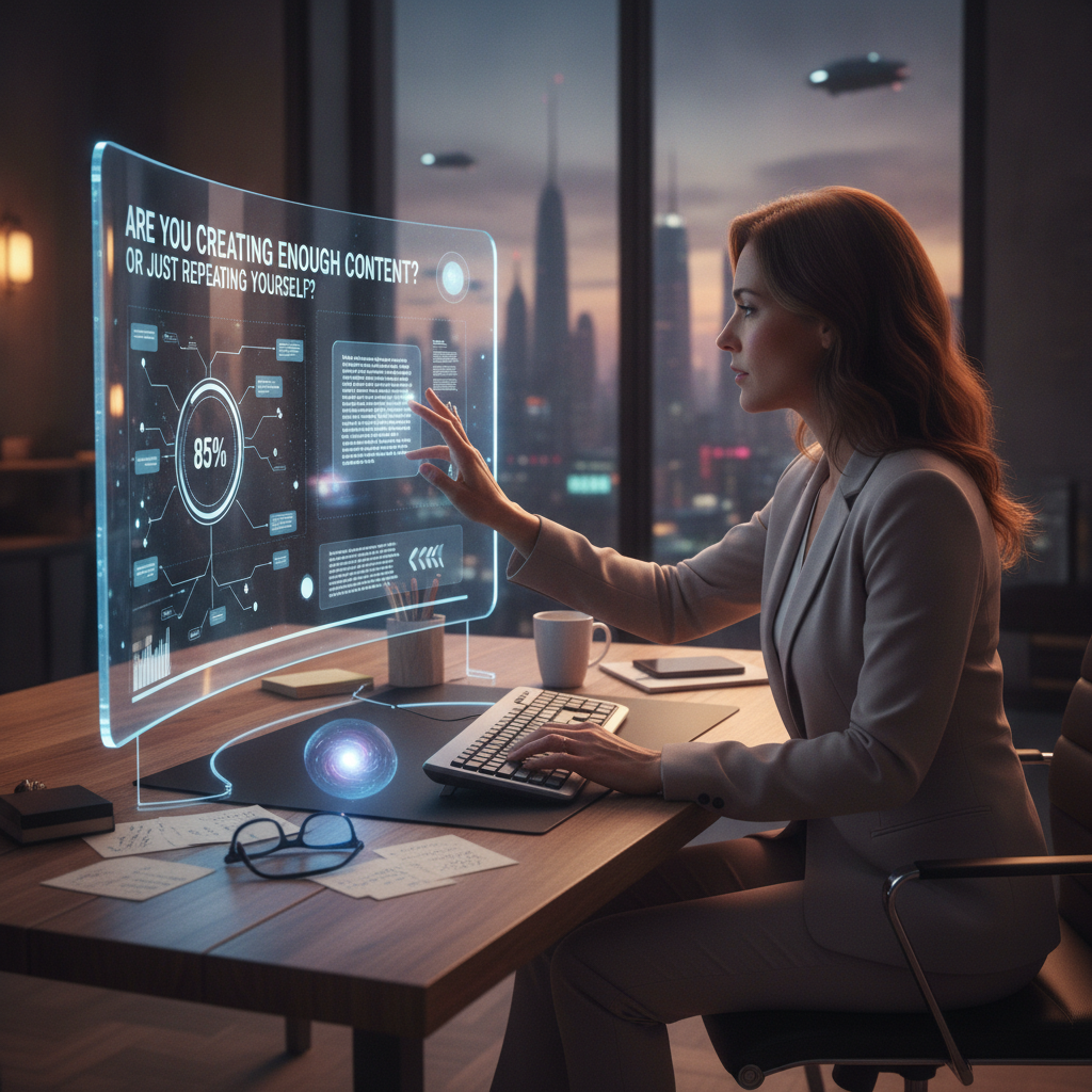 Human and AI collaborating on content creation process