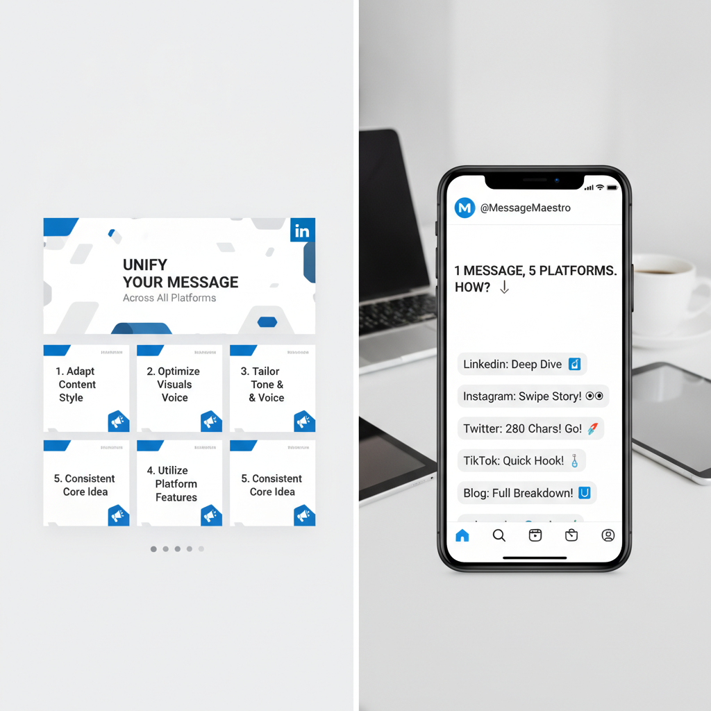 Comparison between professional carousel and text thread formats