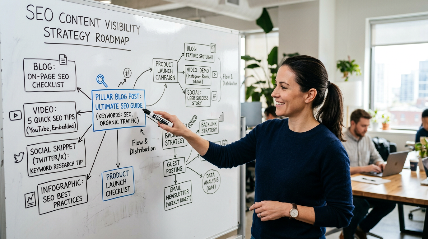 A visual representation of an interconnected content strategy