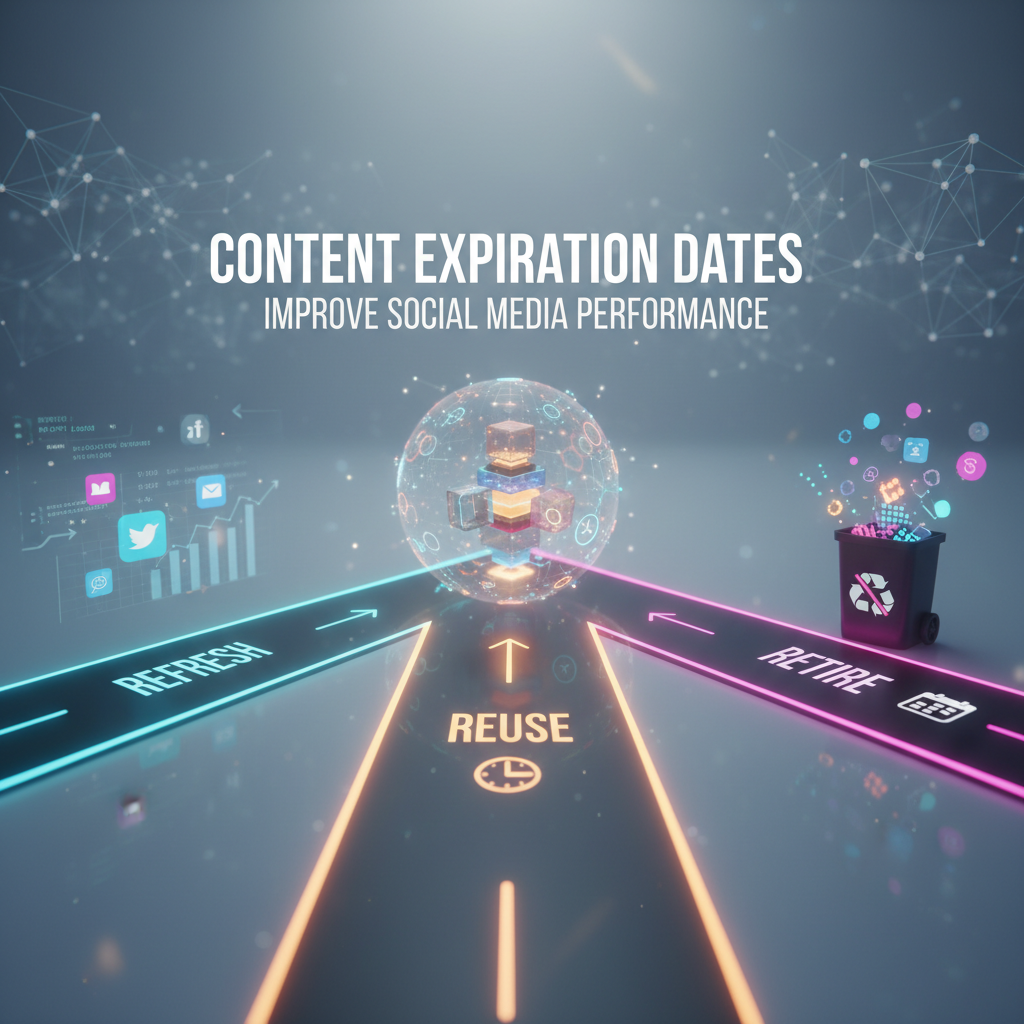 Flowchart showing the Refresh, Reuse, and Retire decision paths for social media posts