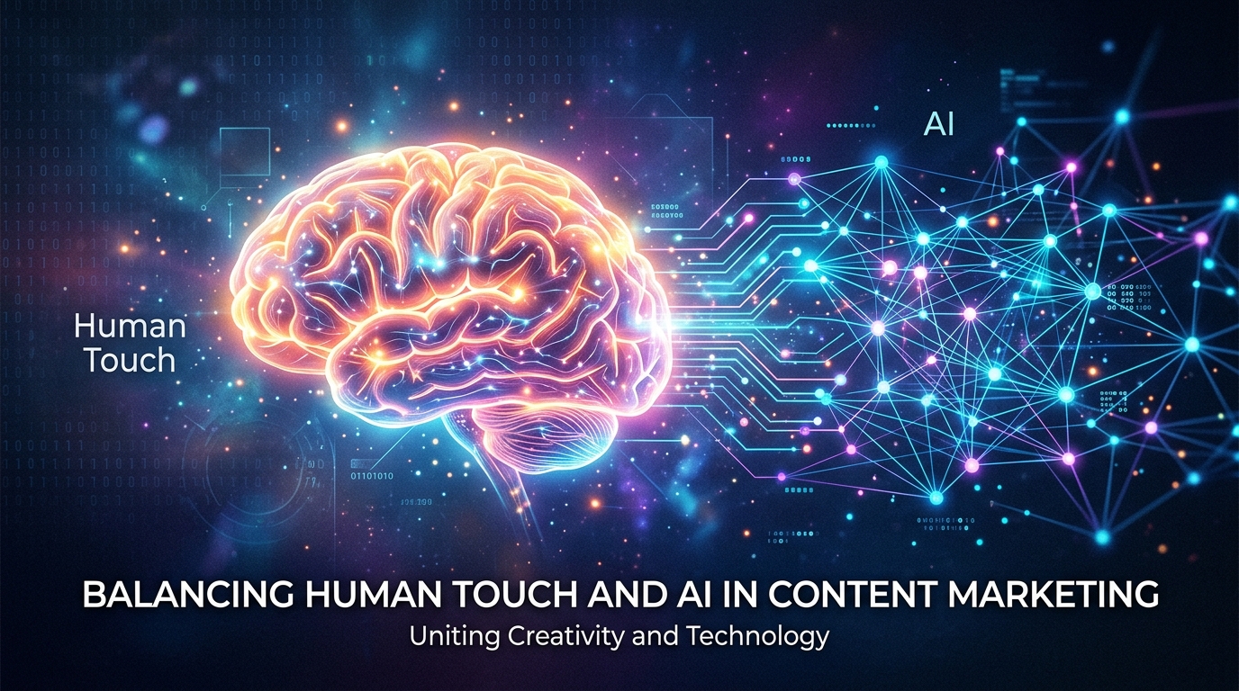 Visualization of human creativity merging with artificial intelligence networks