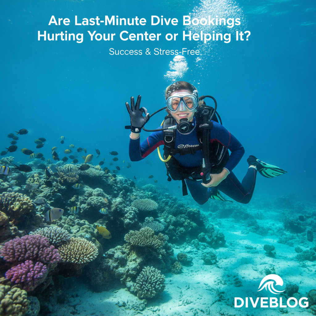 Scuba diver giving the OK hand signal underwater on a coral reef