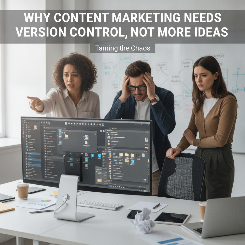 Illustration of asset chaos in a marketing department