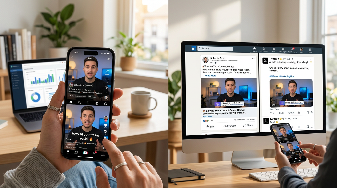 Different social media platform interfaces showing tailored content