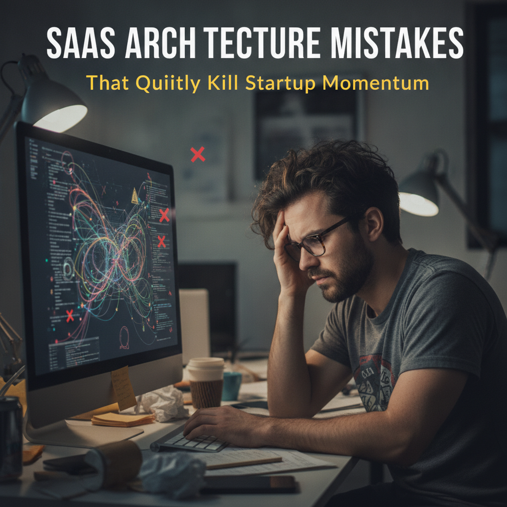 A developer struggling with tangled software architecture dependencies
