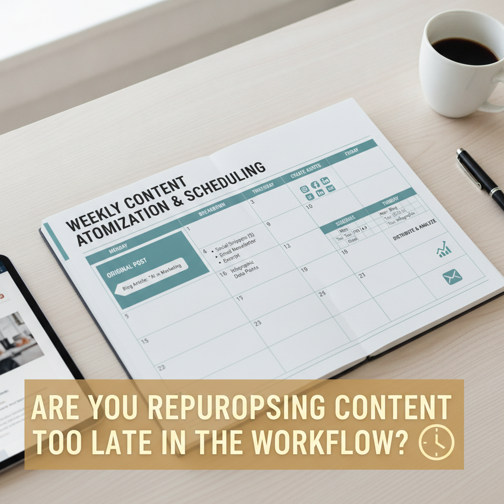 Weekly proactive content repurposing schedule