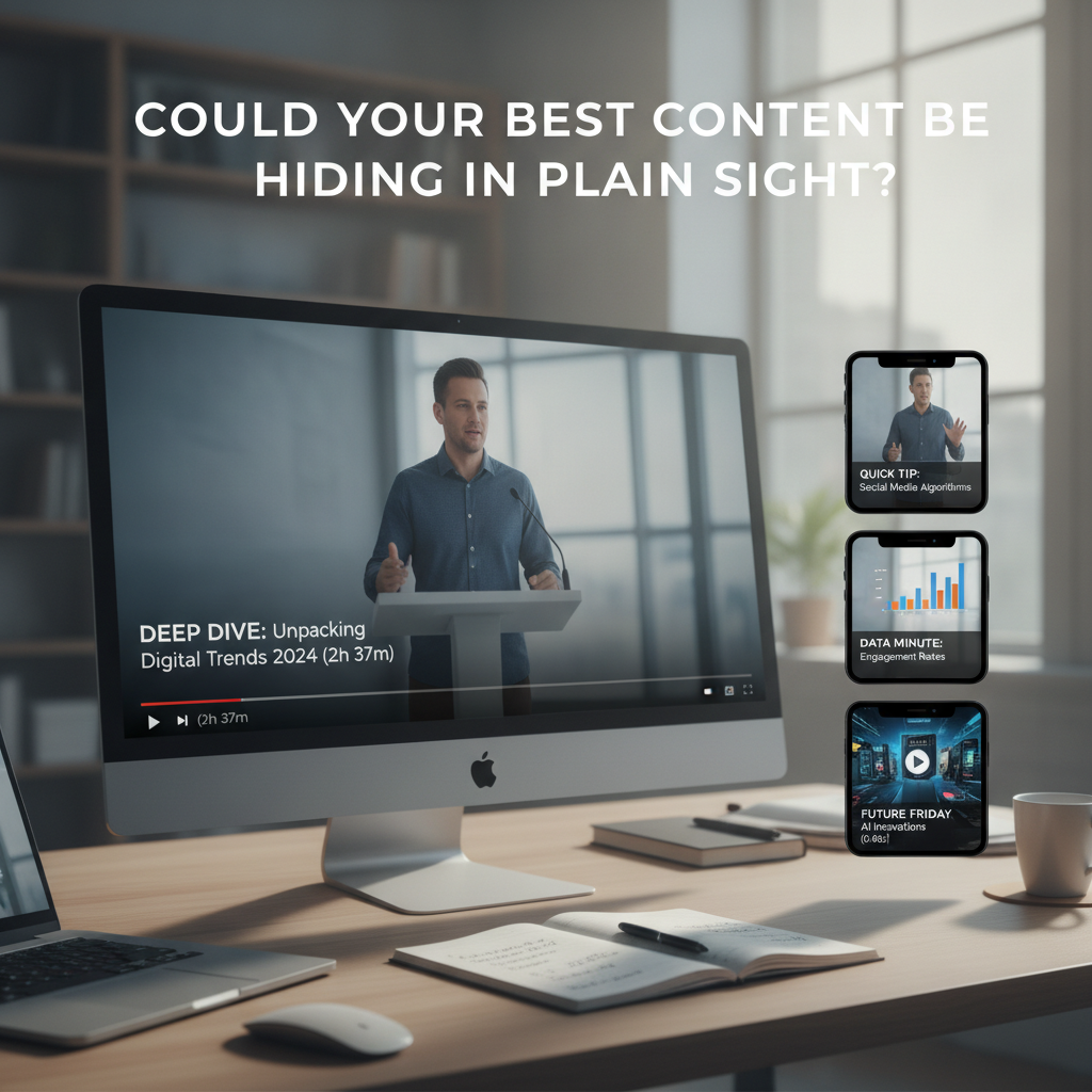 Transforming a long webinar into multiple short-form vertical videos