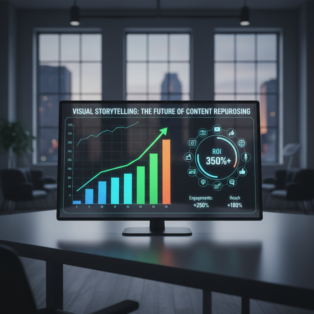 ROI graph showing the growth of visual content repurposing