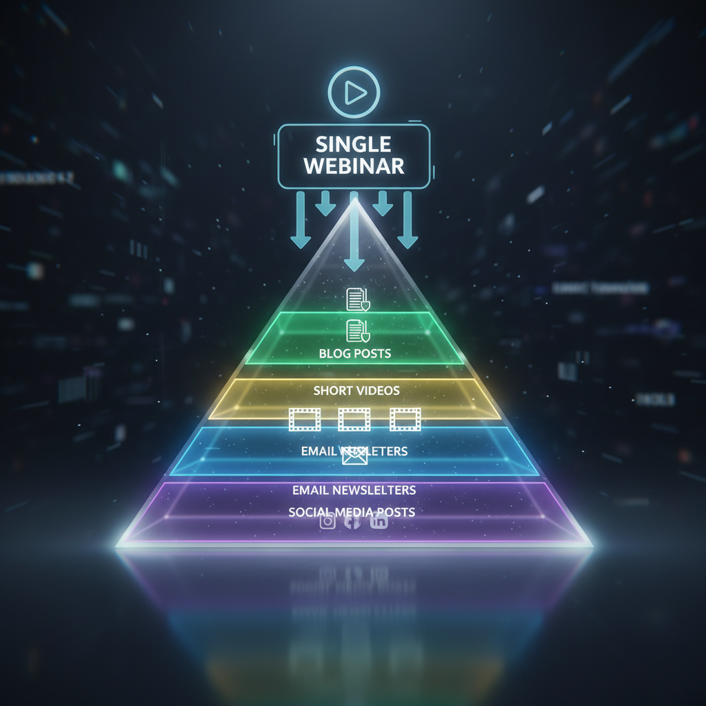 The Repurposing Pyramid showing content hierarchy