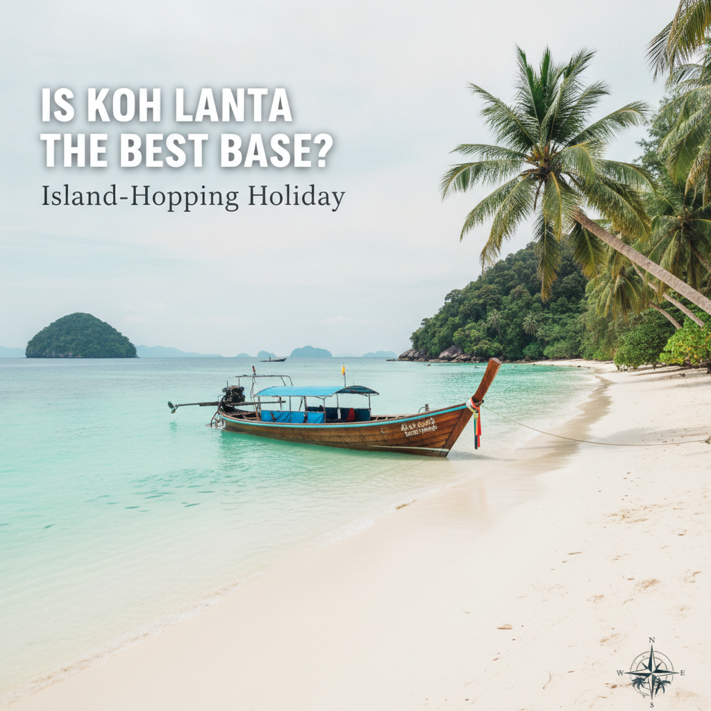 Longtail boat on the pristine beach of Koh Kradan