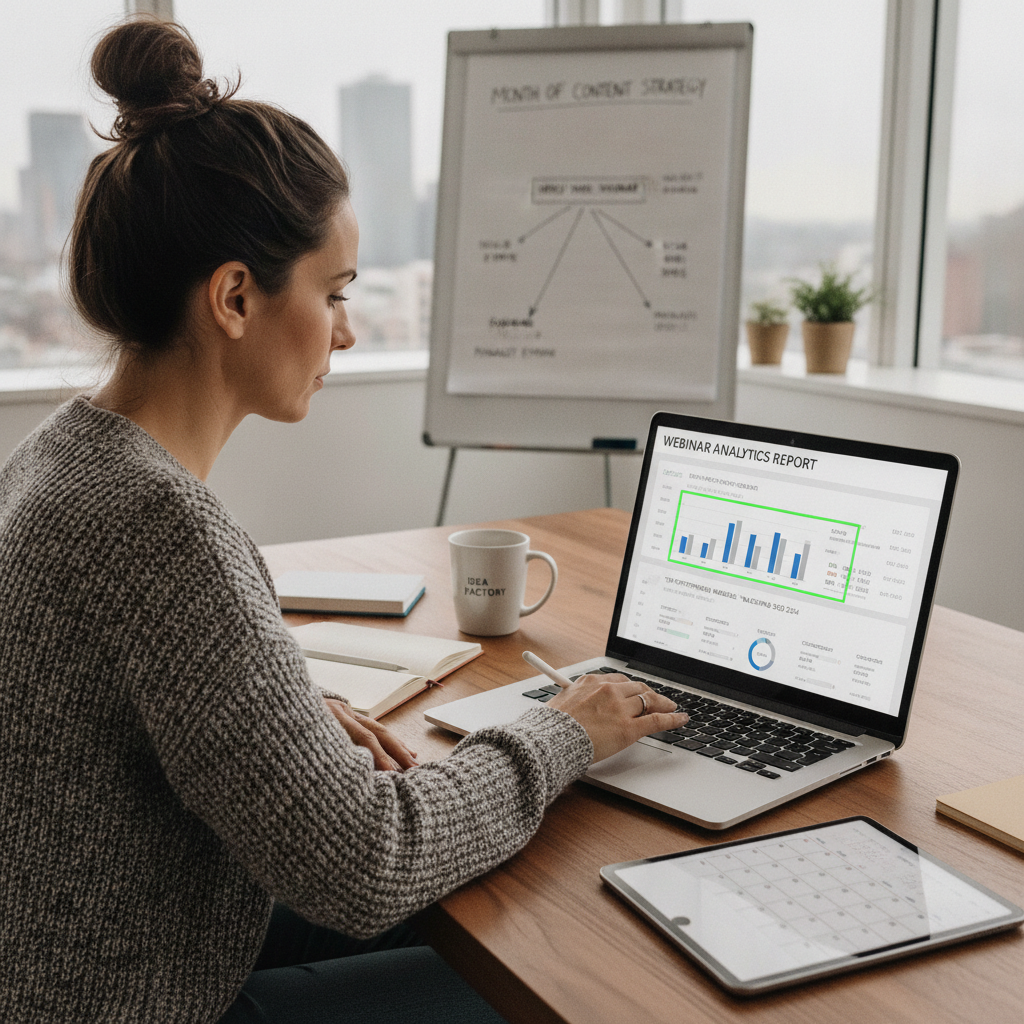 Marketer choosing a hero asset based on data analytics