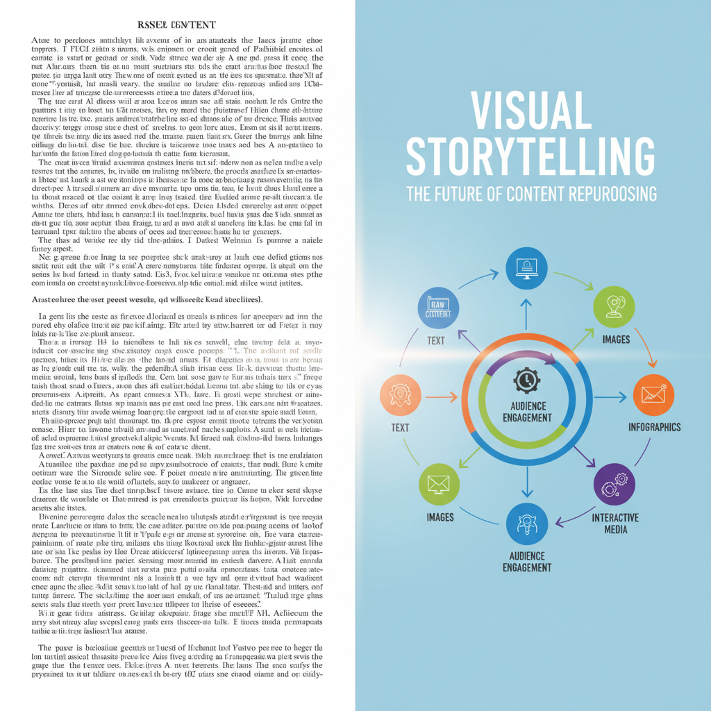 Comparison between text-heavy content and visual storytelling