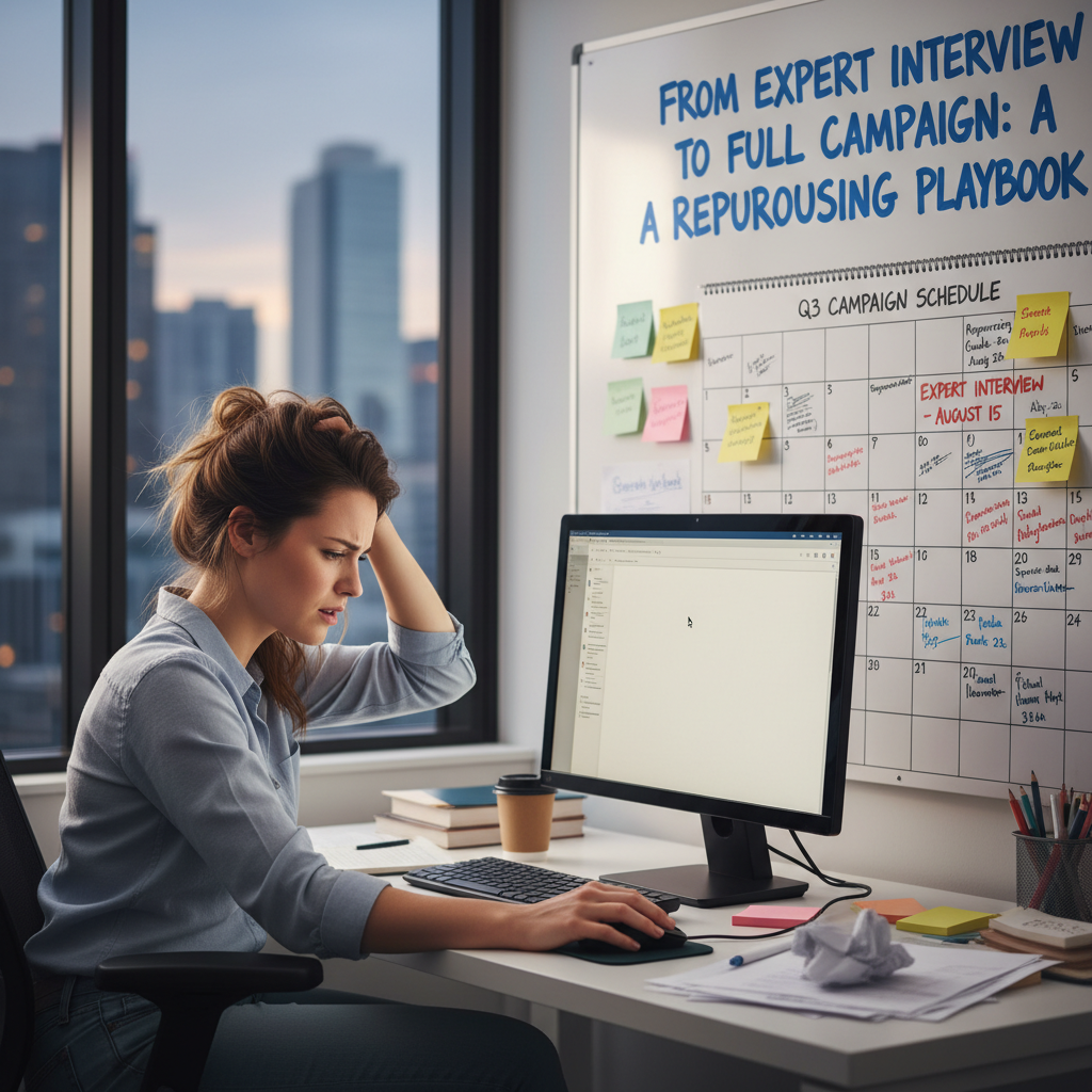 Marketing professional experiencing creator burnout from constant content demands
