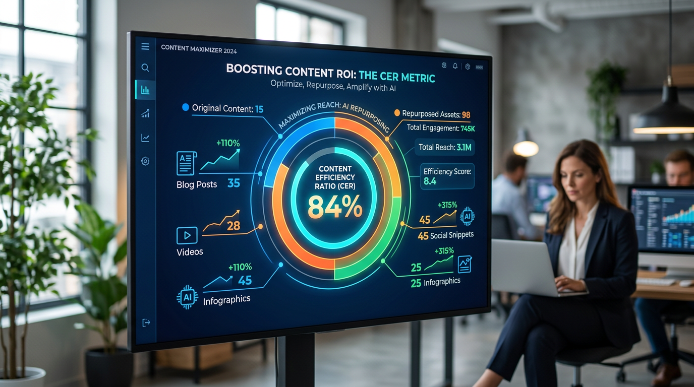 Analytics chart showing the Content Efficiency Ratio